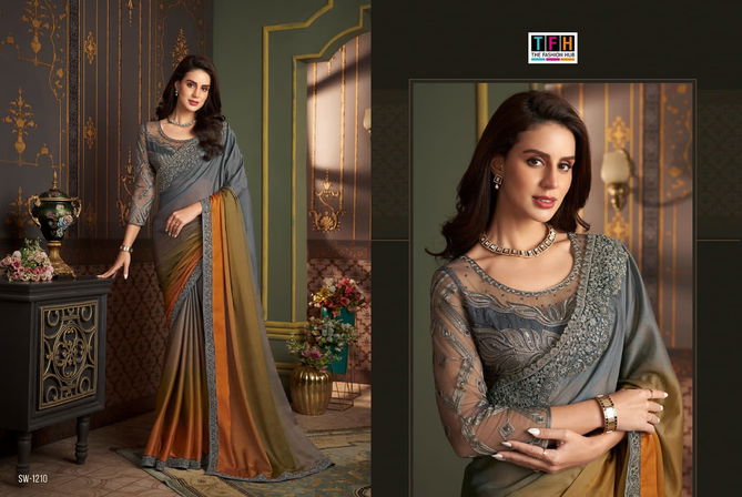 Sandalwood 12th Edition By Tfh Heavy Designer Party Wear Sarees Wholesale Market In Surat